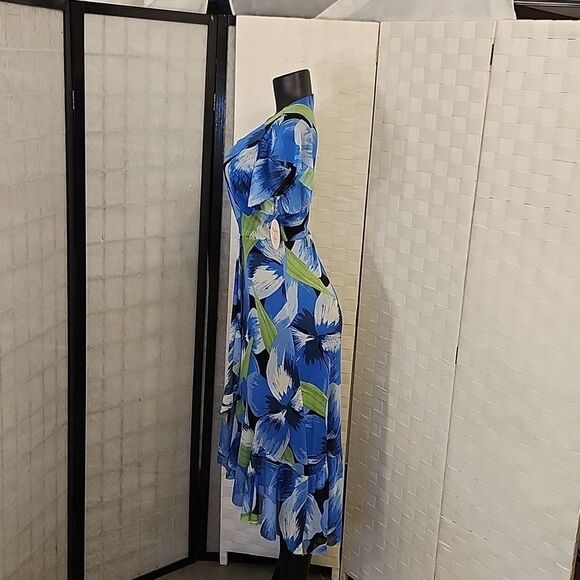 BRAND NEW HARLON & ROSE FLORAL PRINT SHORT SLEEVE DRESS - Picture 11 of 15